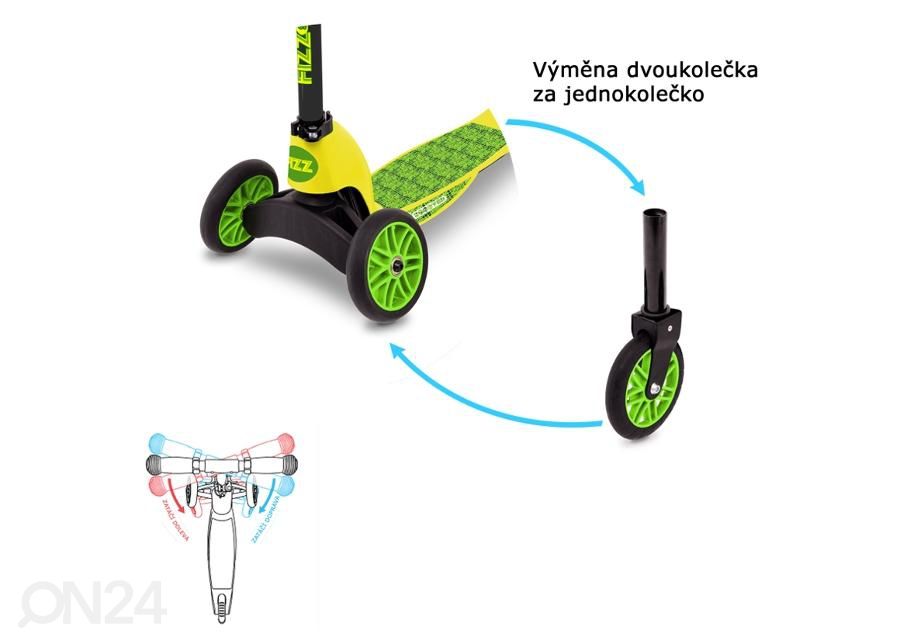 Tõukeratas lastele Fizz Flip Mini Evo Mosaic suurendatud