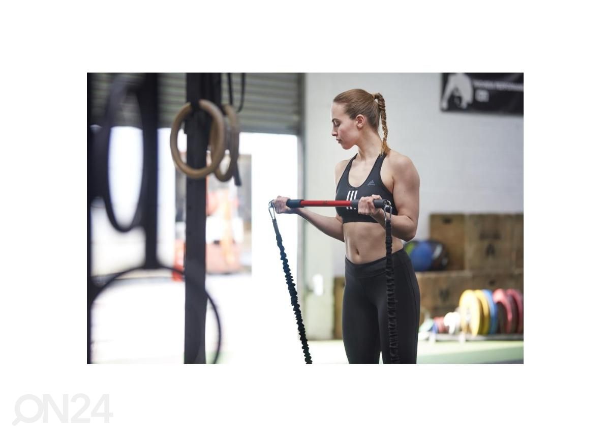 Treeningkang kummiga Adidas TrainBar suurendatud