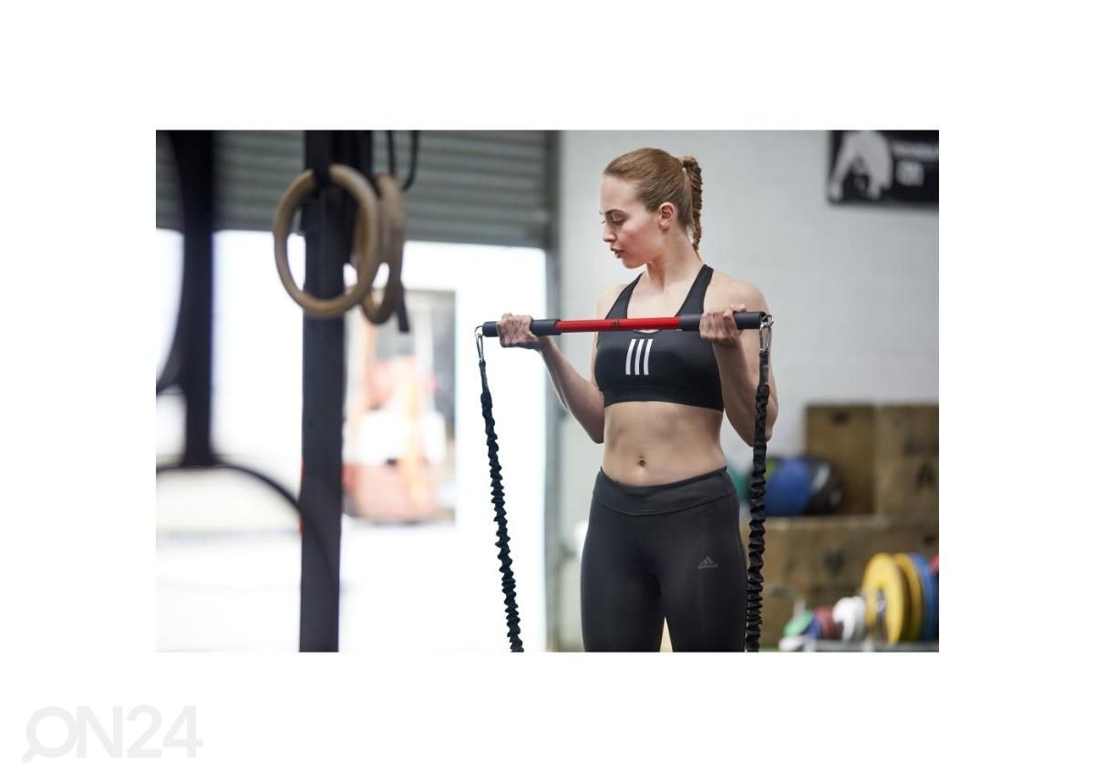 Treeningkang kummiga Adidas TrainBar suurendatud