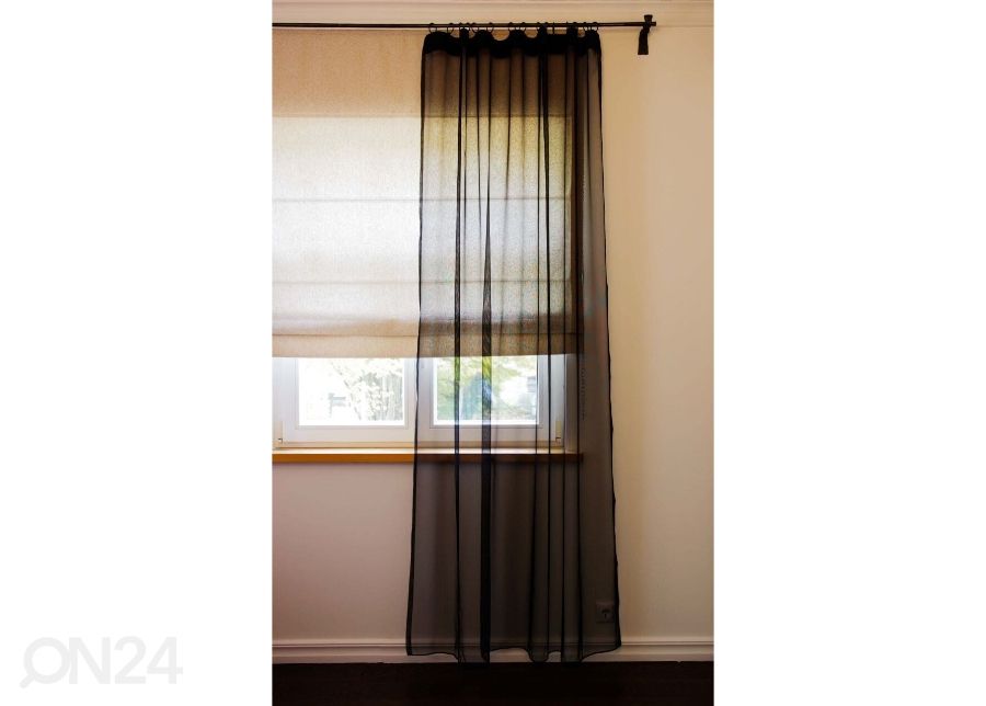 Tüllkardin RIVA V.12 must 250x250 cm suurendatud