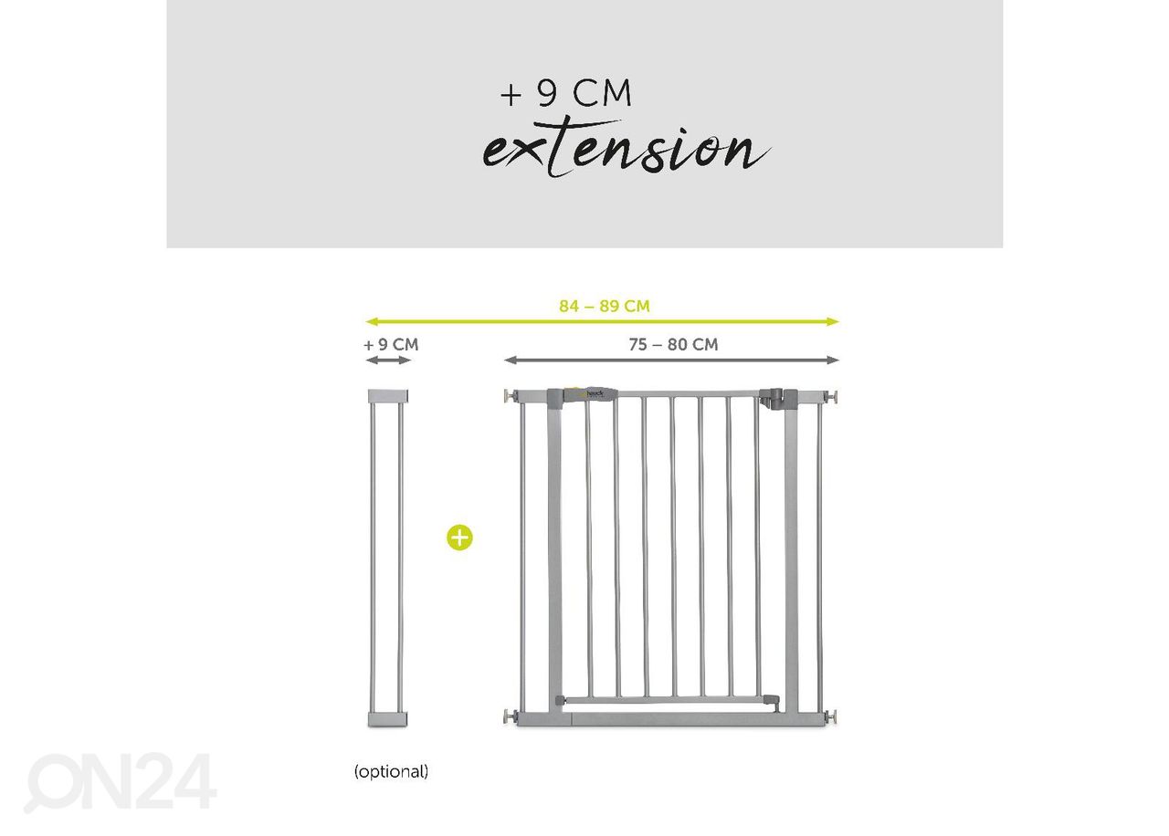 Turvavärav 75-80 cm Hauck Essential Stop N Safe 2 suurendatud