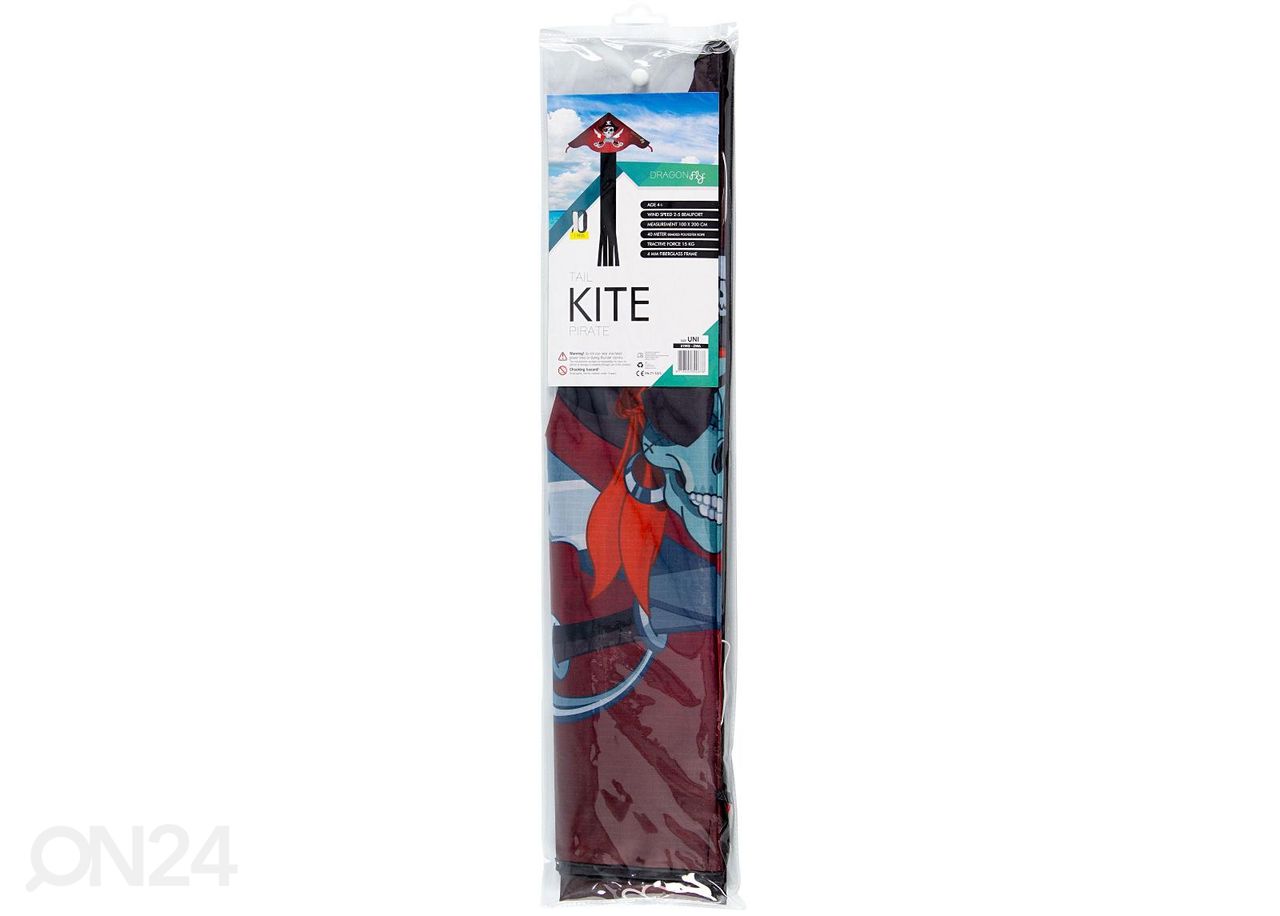 Tuulelohe Tail Kite Pirate Dragon Fly suurendatud