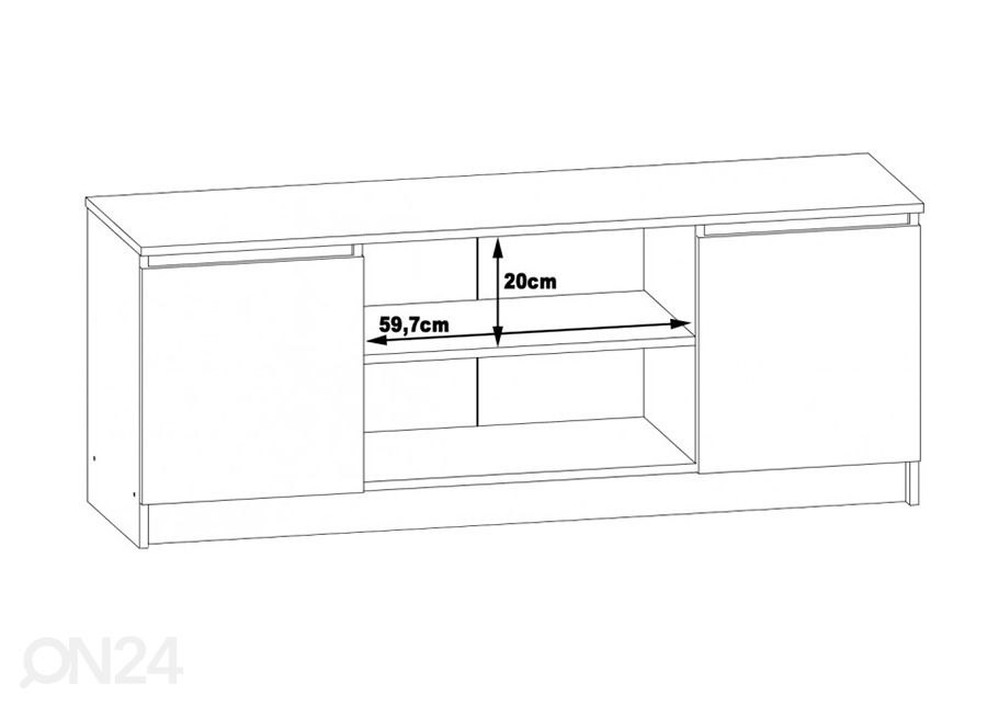 TV-alus 140 cm suurendatud