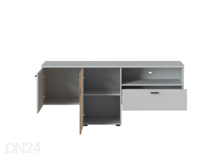 Tv-alus Alverno 160 cm, helehall/tamm suurendatud