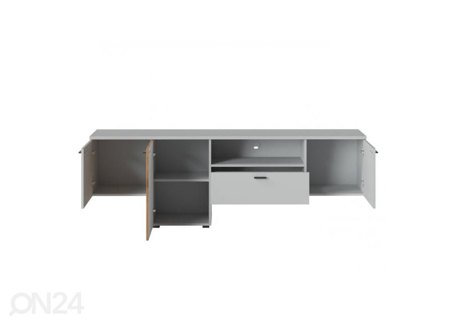 Tv-alus Alverno 205 cm, helehall/tamm suurendatud