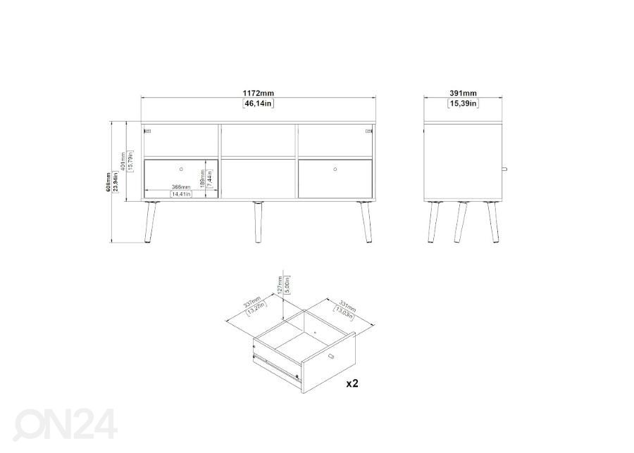 Tv-alus Bodo 117 cm suurendatud