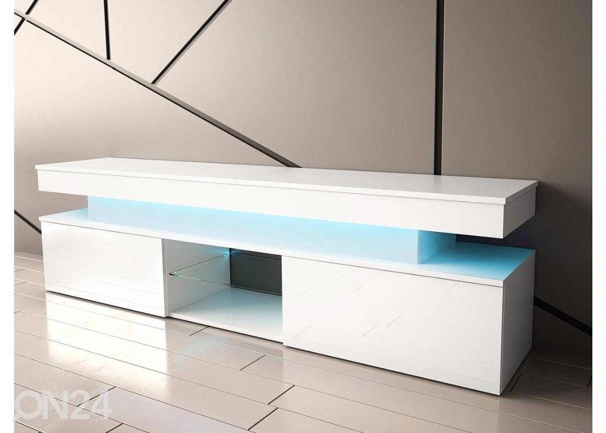TV-alus Glossa 190 cm + LED suurendatud