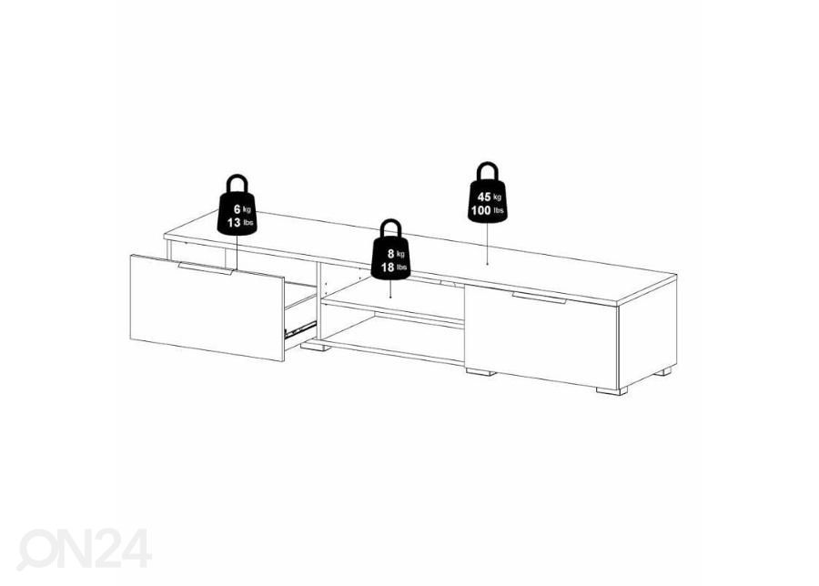 Tv-alus Match 172,7 cm suurendatud