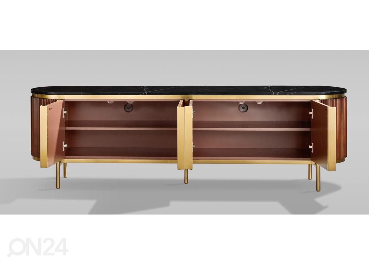 TV-alus Stilig, kuldne/kastan suurendatud