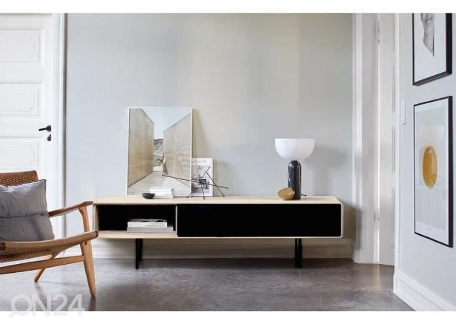 TV-alus Tokyo 160 cm, valge õli suurendatud