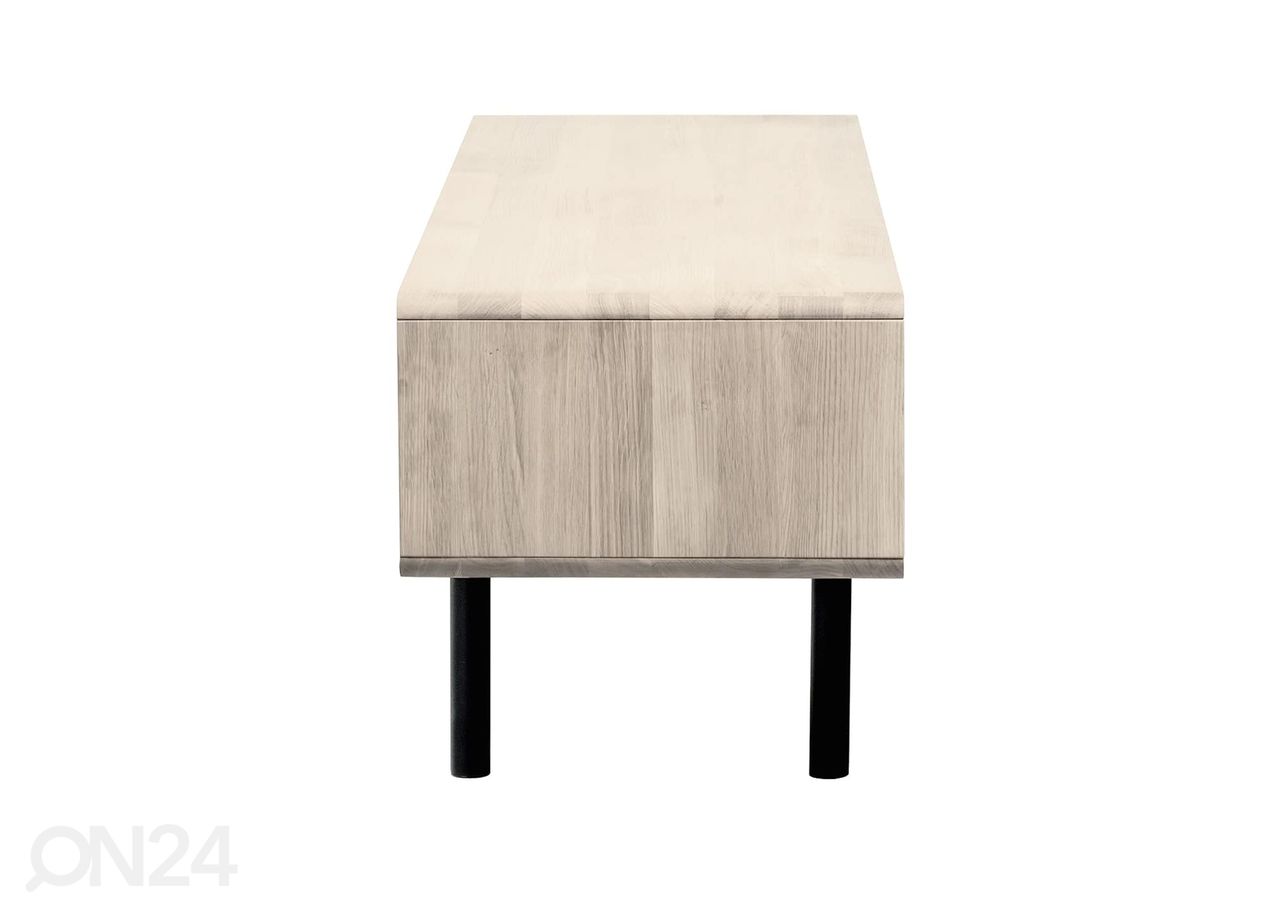 TV-alus Tokyo 160 cm, valge õli suurendatud