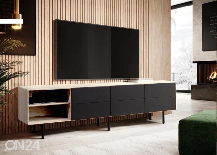 TV-alus Tokyo 213 cm, valge õli suurendatud