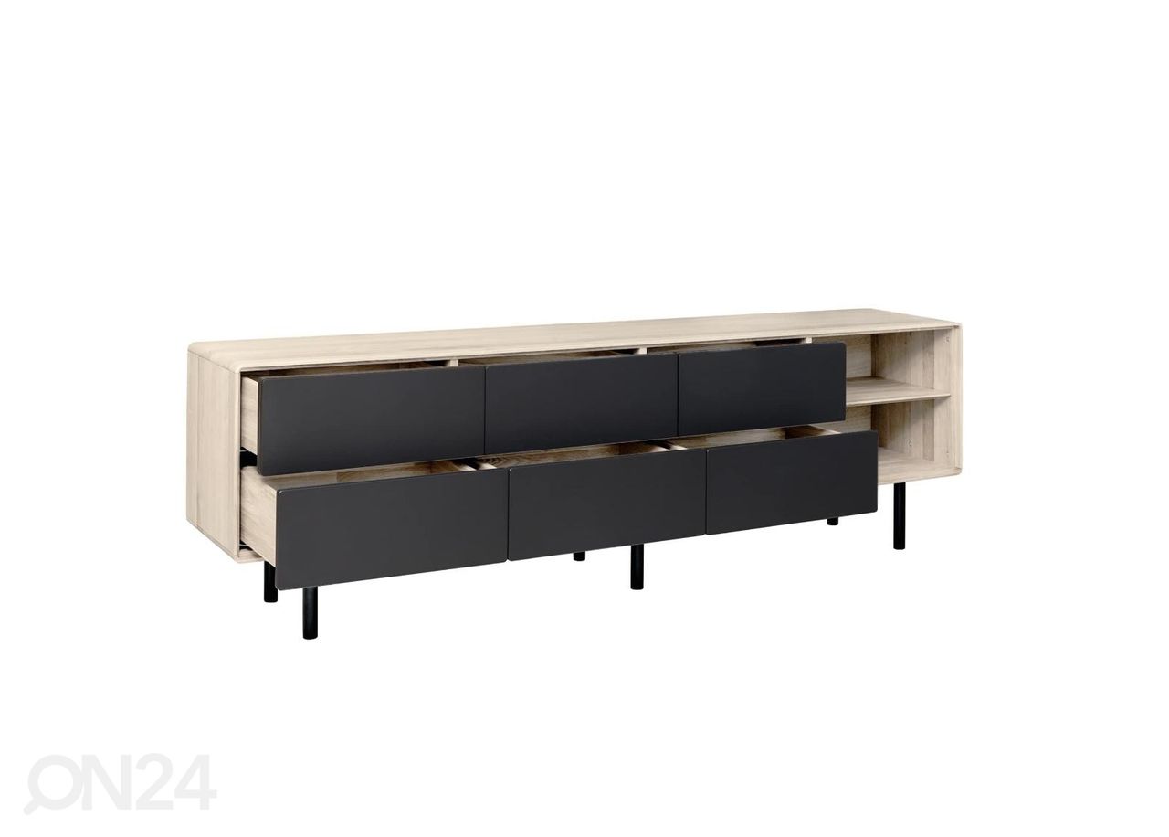TV-alus Tokyo 213 cm, valge õli suurendatud