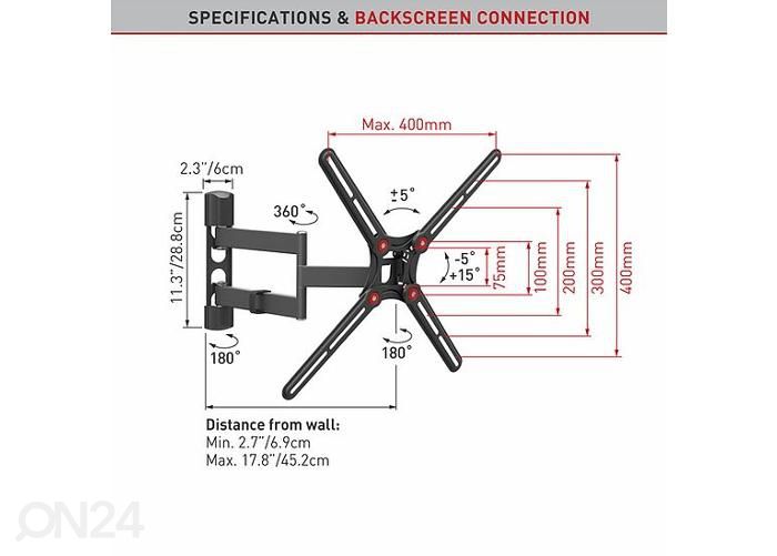 TV-seinakinnitus Barkan BM343 13"- 65" suurendatud