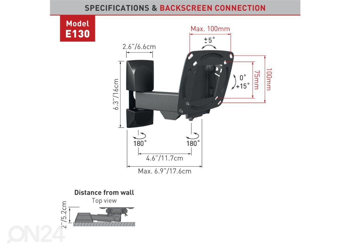 TV-seinakinnitus Barkan E130.B 13"- 29" suurendatud