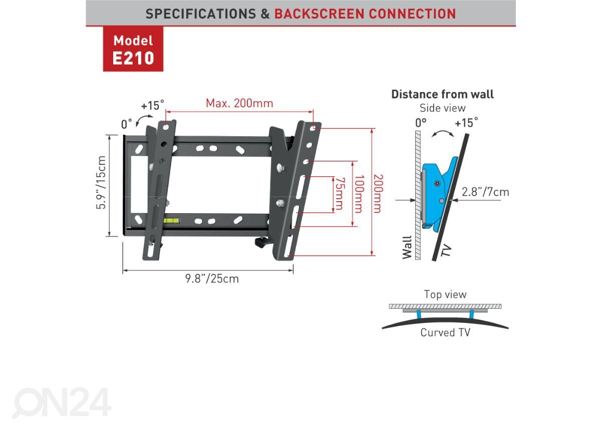 TV-seinakinnitus Barkan E210.B 26"- 43" suurendatud