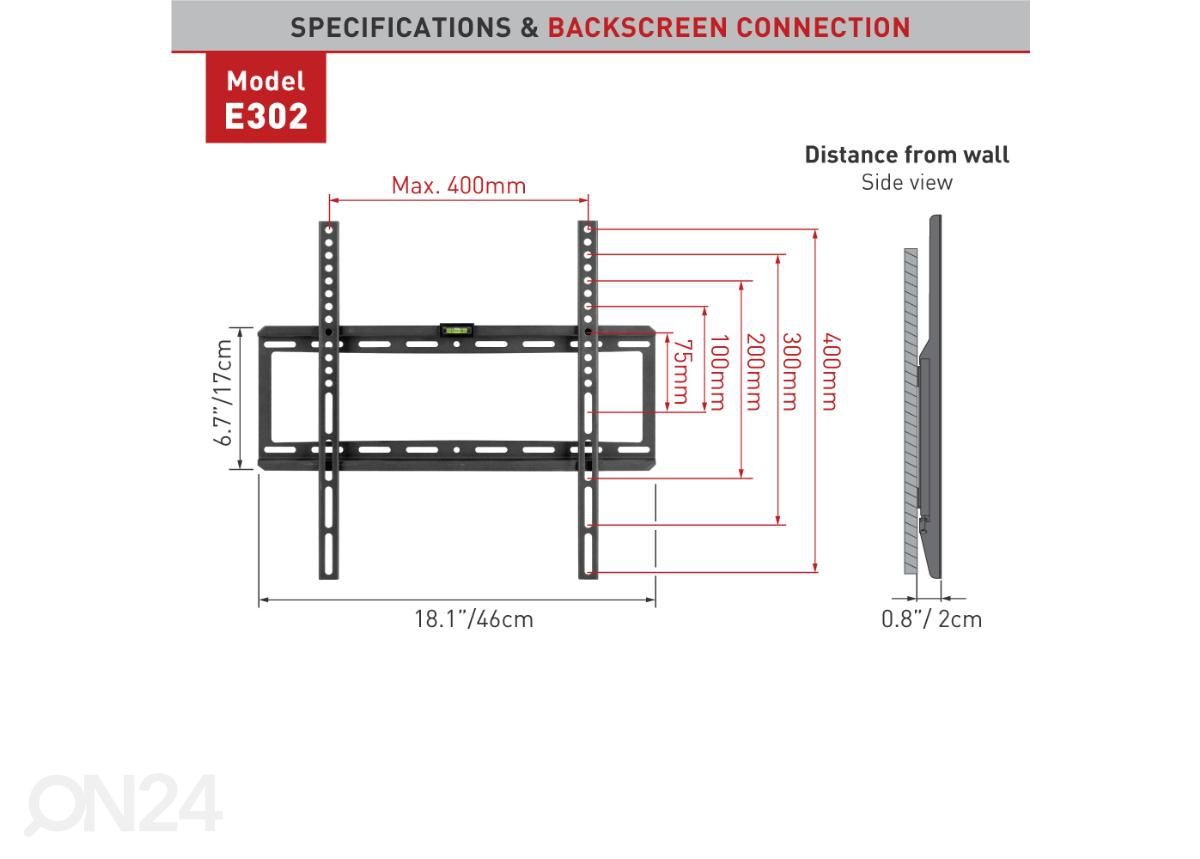 TV-seinakinnitus Barkan E302.B 29"- 65" suurendatud