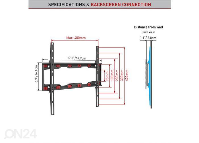 TV-seinakinnitus Barkan ND300.B 19"- 65", kipsseinale suurendatud