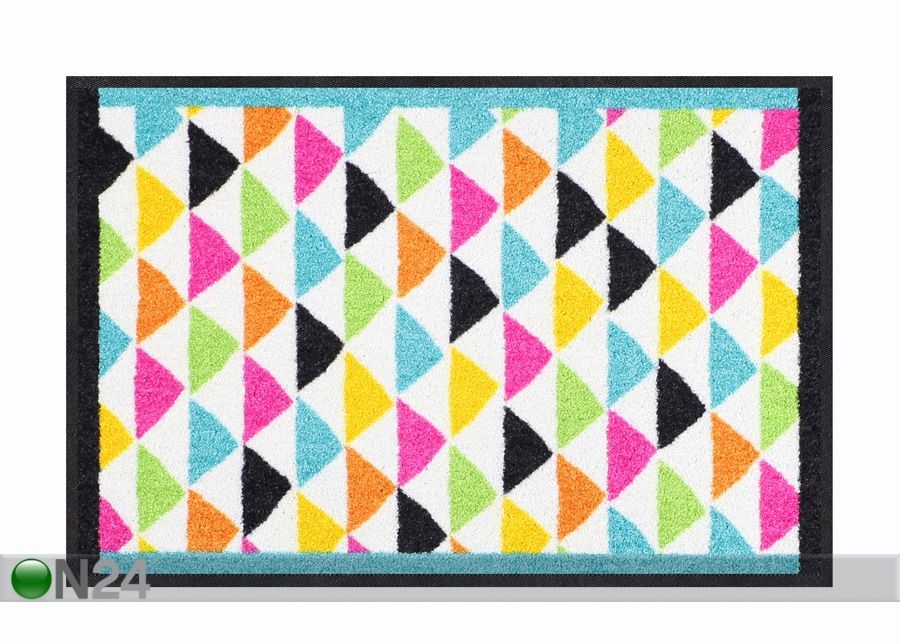 Uksematt Color Triangles bunt 50x75 cm suurendatud