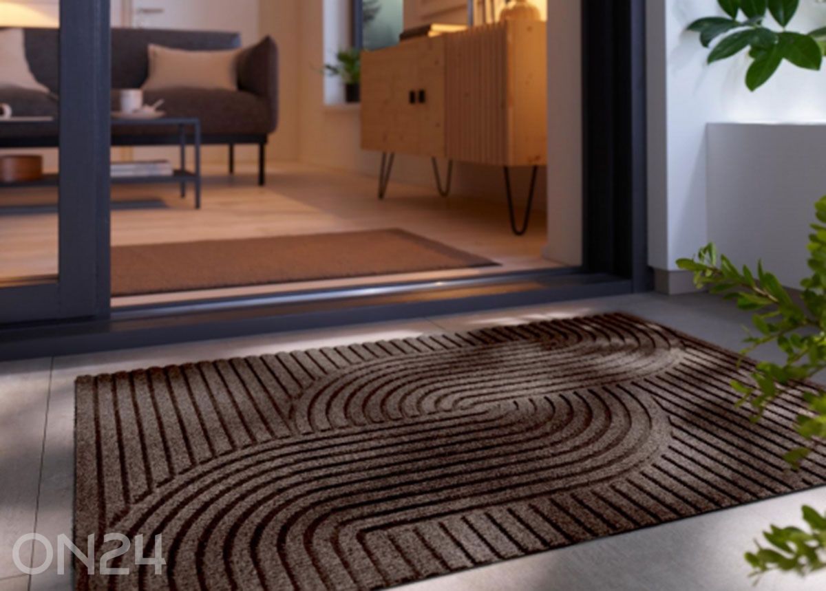 Uksematt Dune Loop dark brown 60x90 cm suurendatud