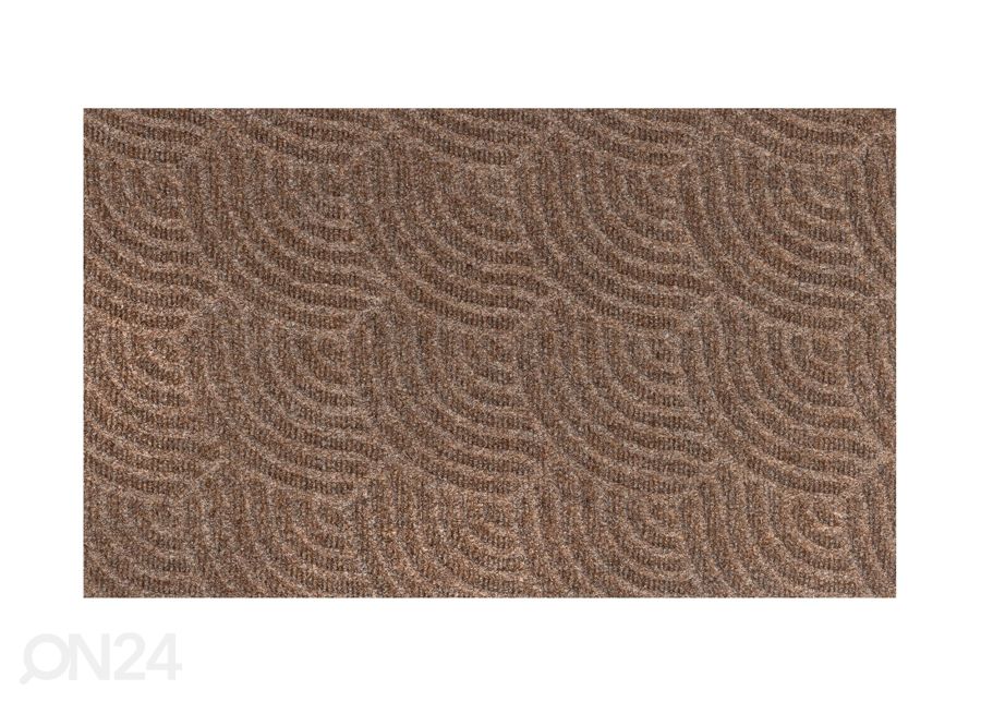 Uksematt Dune Waves taupe 45x75 cm suurendatud