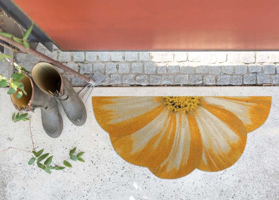 Uksematt Hayfield Blossom yellow 42x85 cm suurendatud