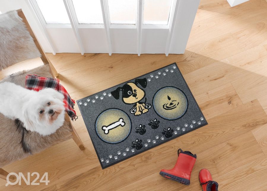 Uksematt Hundemahlzeit 50x75 cm suurendatud