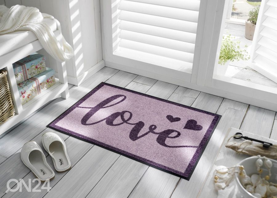Uksematt Just Love 50x75 cm suurendatud