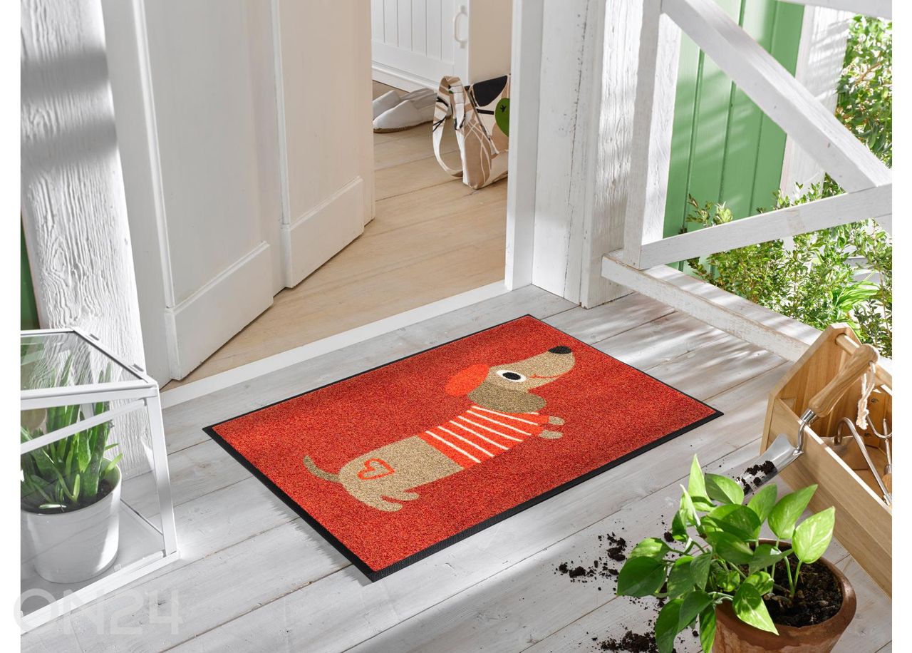 Uksematt Monsieur Chien 50x75 cm suurendatud