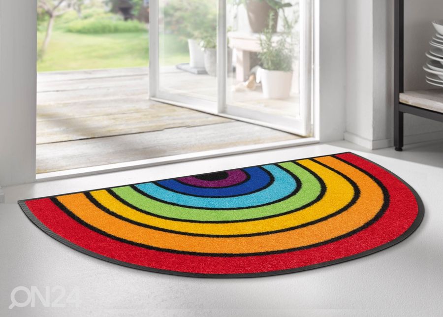 Uksematt Round Rainbow 50x85 cm suurendatud