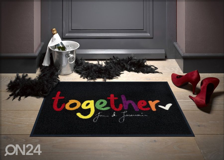 Uksematt together in love 50x75 cm suurendatud