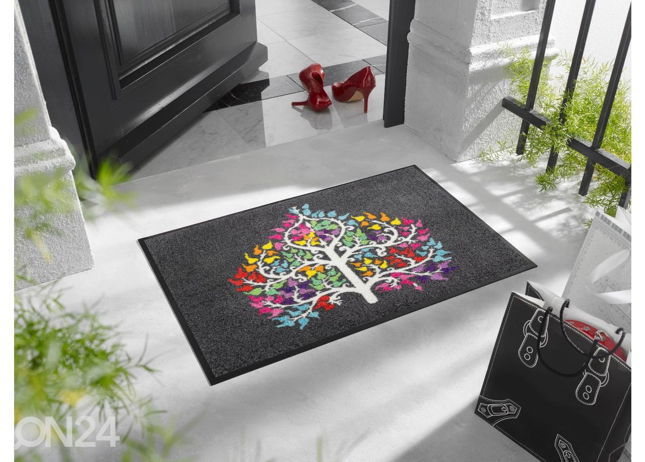 Uksematt Tree Heart 50x75 cm suurendatud