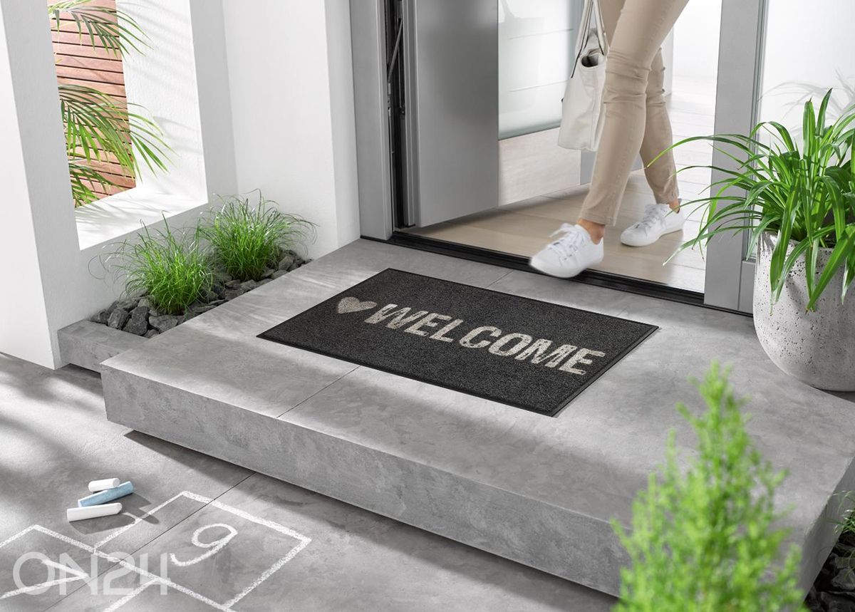 Uksematt Warmly Welcome 50x75 cm suurendatud