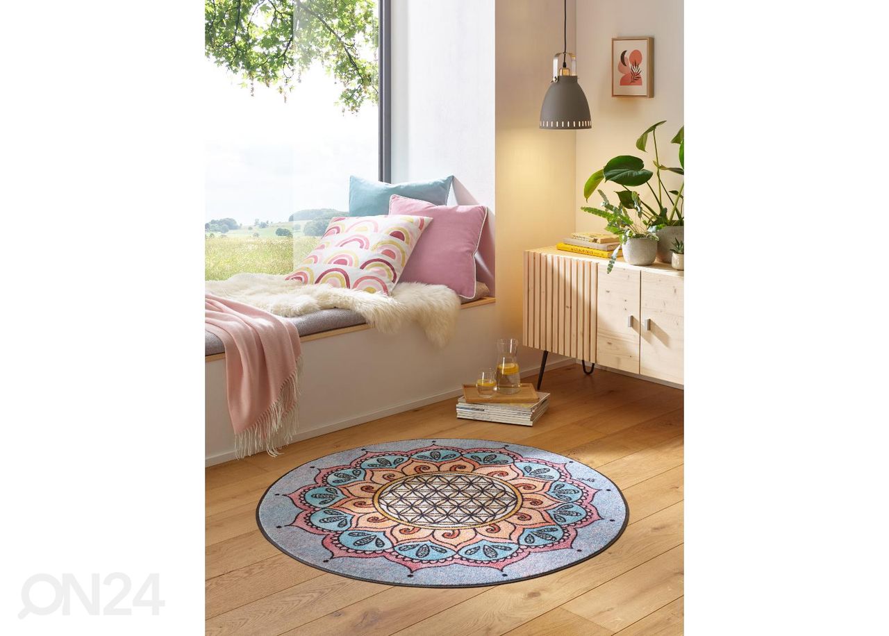 Ümmargune vaip Harmony Pattern Ø 115 cm suurendatud
