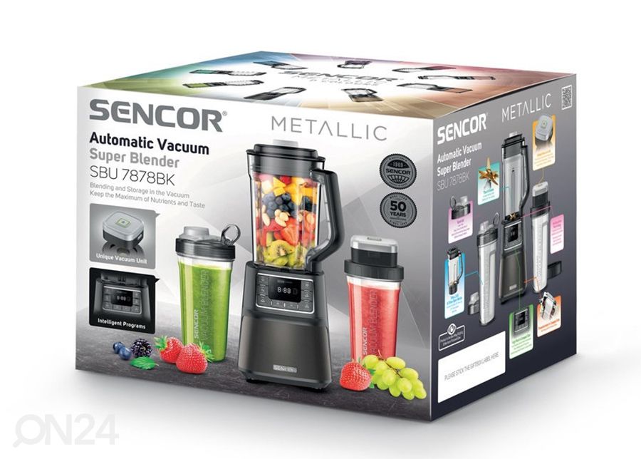 Vaakumblender Sencor Metallic SBU7878BK suurendatud
