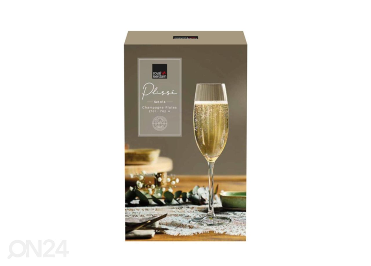 Vahuveiniklaas Plisse 21 cl, 4 tk suurendatud