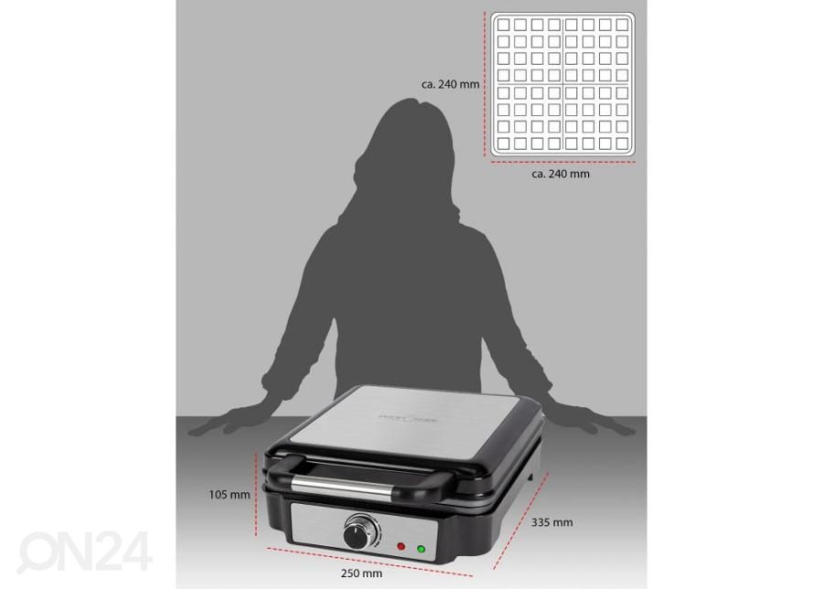 Vahvliküpsetaja ProfiCook PCWA1241 suurendatud
