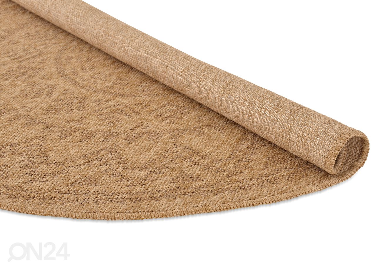 Vaip Jute tuppa/õue Ø 120 cm, naturaalne suurendatud