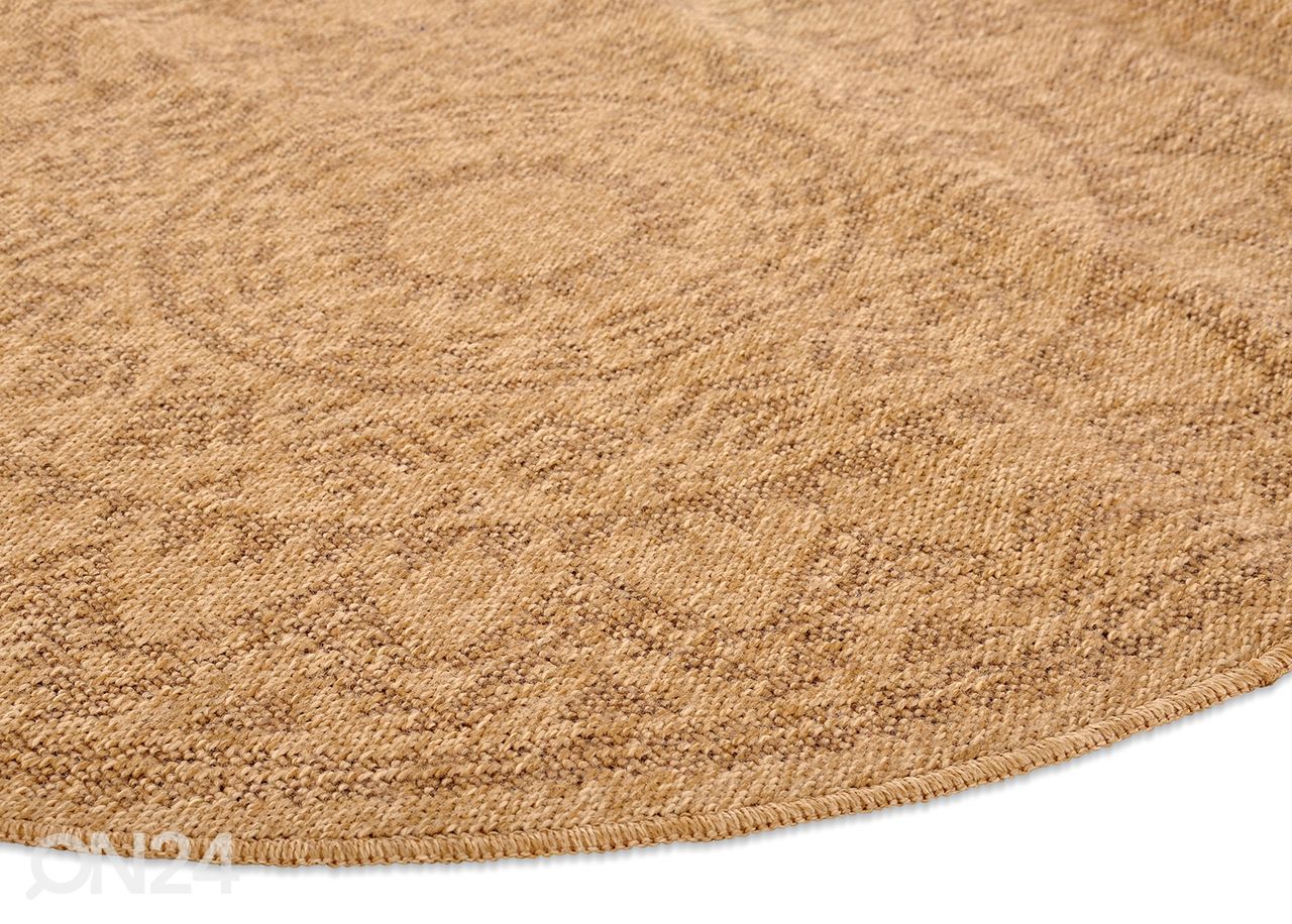 Vaip Jute tuppa/õue Ø 120 cm, naturaalne suurendatud