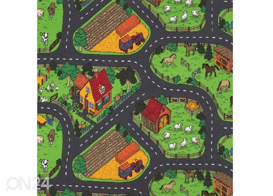 Vaip lastetuppa Farm 133x133 cm suurendatud