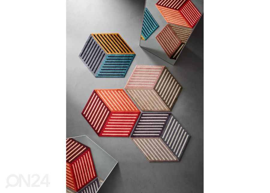 Vaip Puzzle Cube velvet 100x100 cm suurendatud