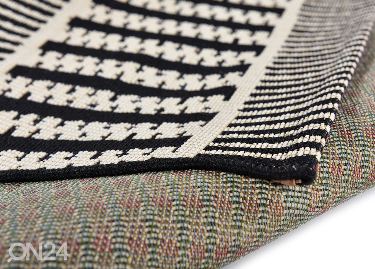 Vaip Tom Tailor Funky Outdoor Geometric, 80x165 cm must suurendatud