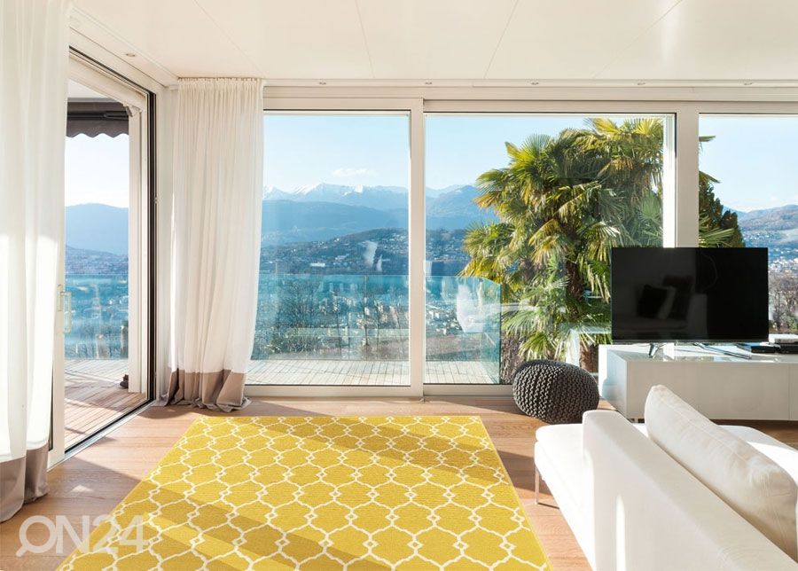 Vaip Trellis Yellow 133x190 cm suurendatud