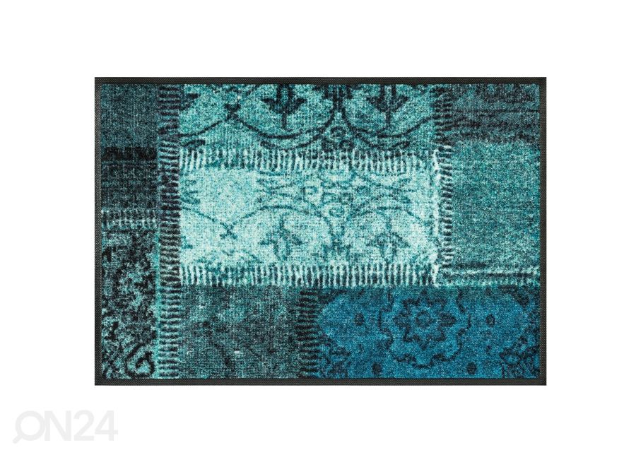 Vaip Vintage Patches tuerkis 50x75 cm suurendatud