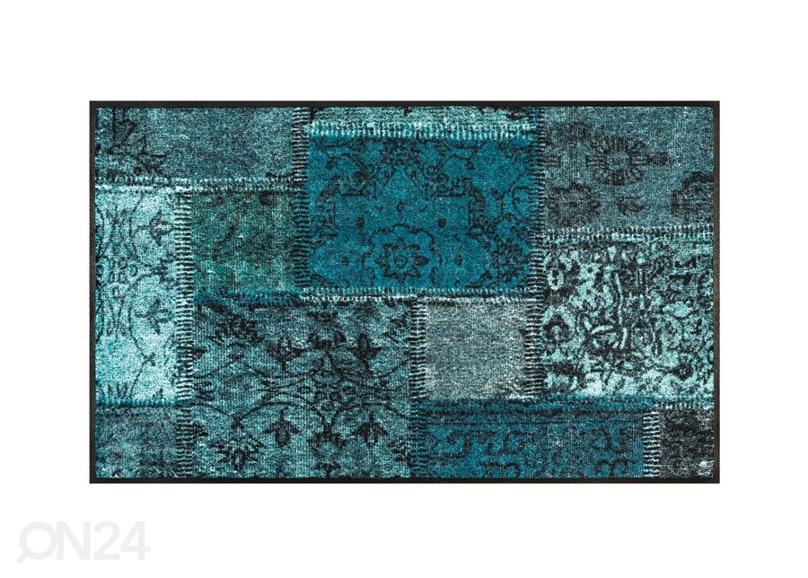 Vaip Vintage Patches tuerkis 75x120 cm suurendatud