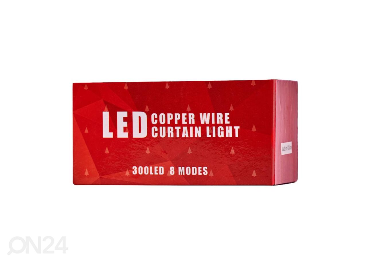 Valguskardin 3x3 m 300 LED mitmevärviline suurendatud