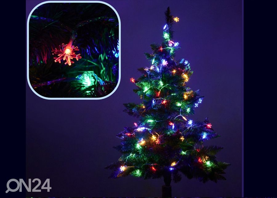 Valguskett jätkatav LED lumehelbed 10m 100LED suurendatud