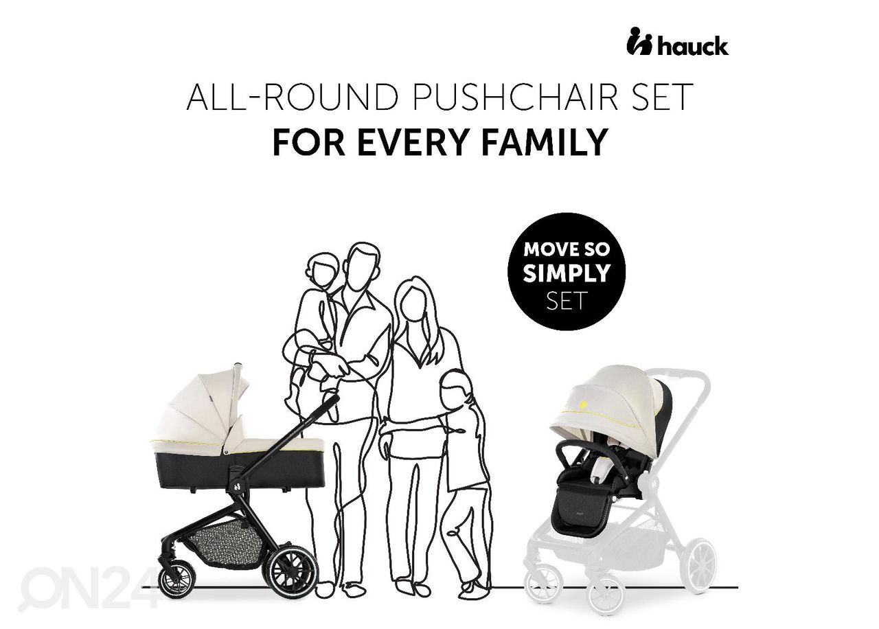Vankrikomplekt Hauck Essential Move so Simply Set suurendatud