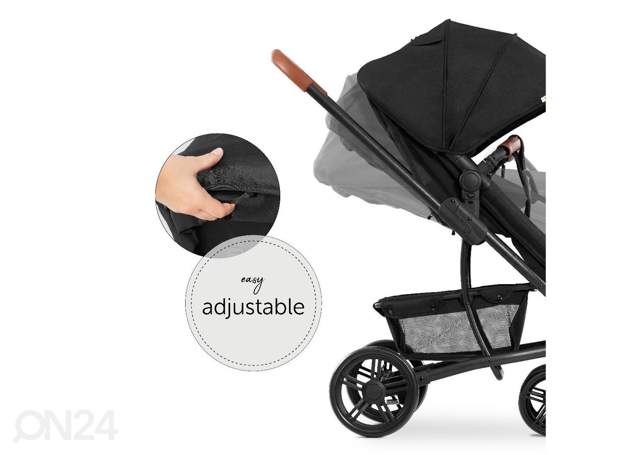 Vankrikomplekt Hauck Essential Pacific 4 Shop N Drive Caviar suurendatud