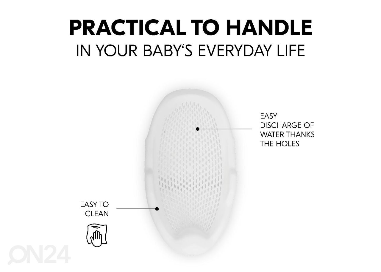 Vanniiste Hauck Bathtub Baby Inlay valge suurendatud